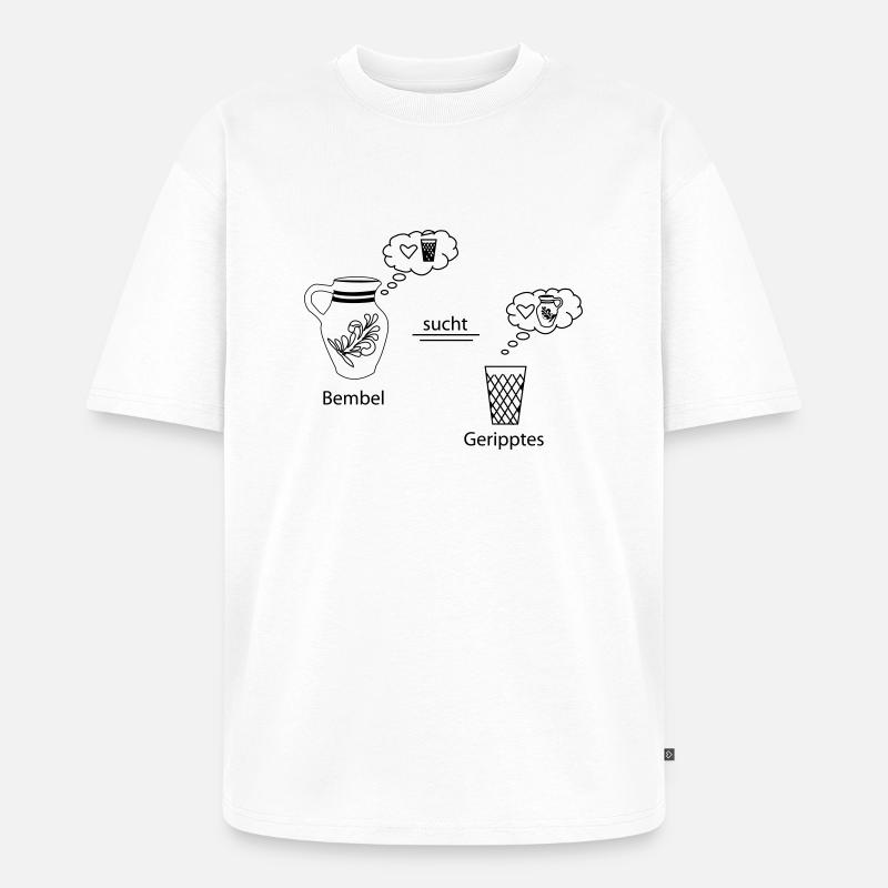 BEMBEL SUCHT GERIPPTES - Unisex Premium Oversized Bio T-Shirt - Weiß