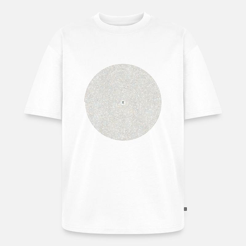 Pi mathematics gift math spiral circle irrational - Unisex Premium Oversized Bio T-Shirt - Weiß