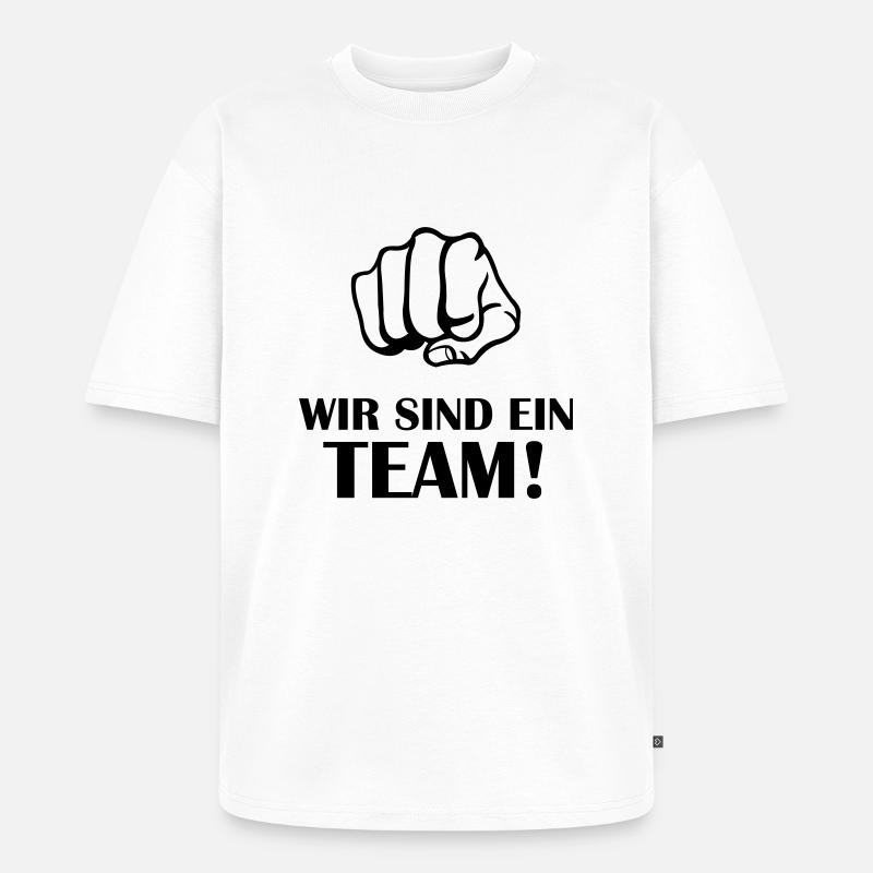 faust_wir_sind_ein_team - Unisex Premium Oversized Bio T-Shirt - Weiß