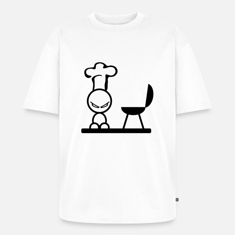 bbq - Unisex Premium Oversized Bio T-Shirt - Weiß