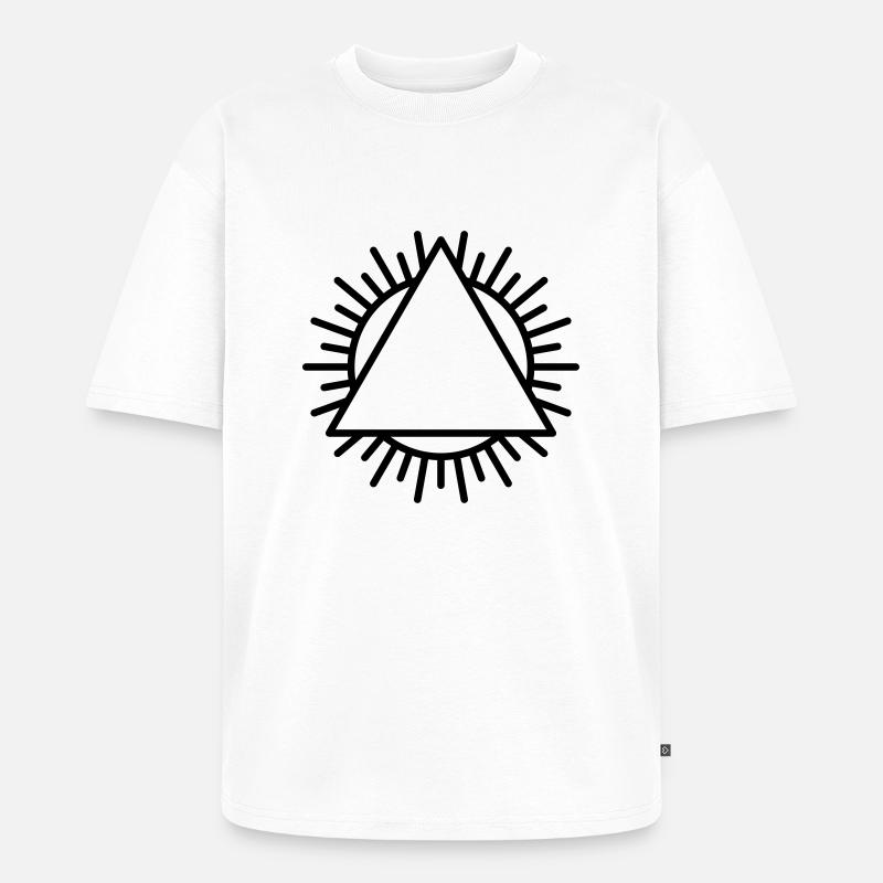 Dreieck - Unisex Premium Oversized Bio T-Shirt - Weiß