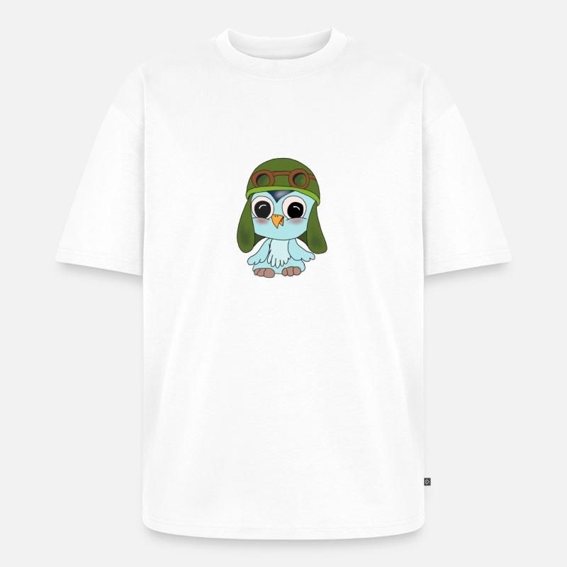 Fips der Flieger - Unisex Premium Oversized Bio T-Shirt - Weiß
