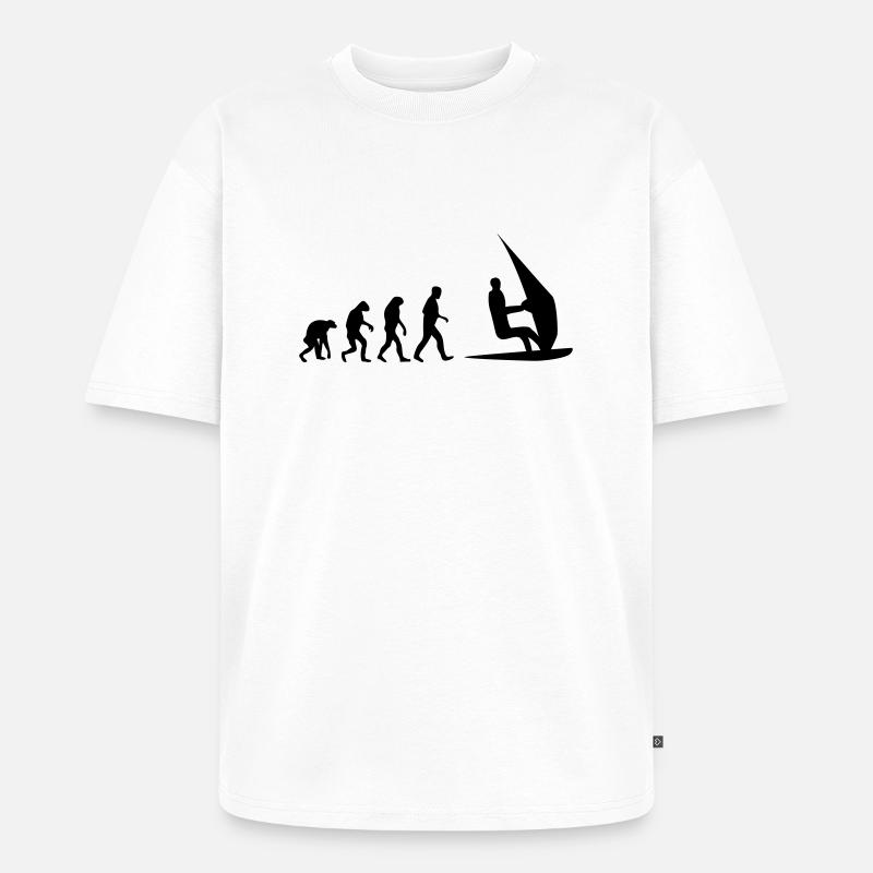sailboard evolution - T-shirt Premium bio oversize Unisexe - blanc
