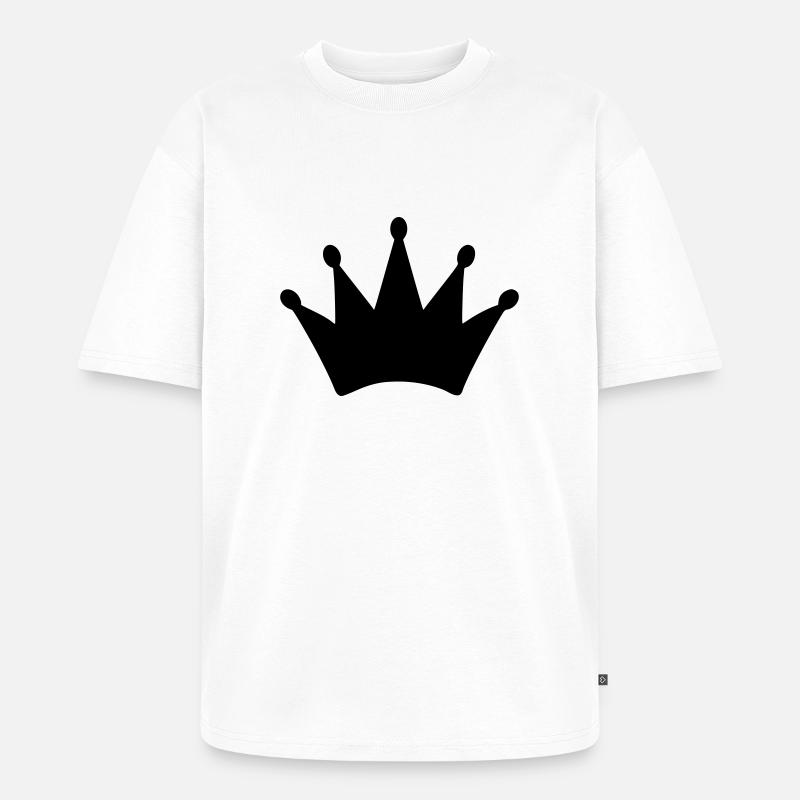 krone - Unisex Premium Oversized Bio T-Shirt - Weiß