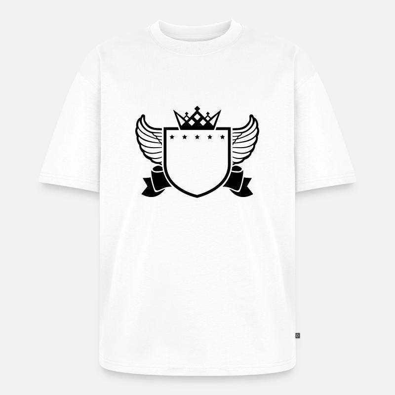 shield_empty_di1 - Unisex Premium Oversized Bio T-Shirt - Weiß