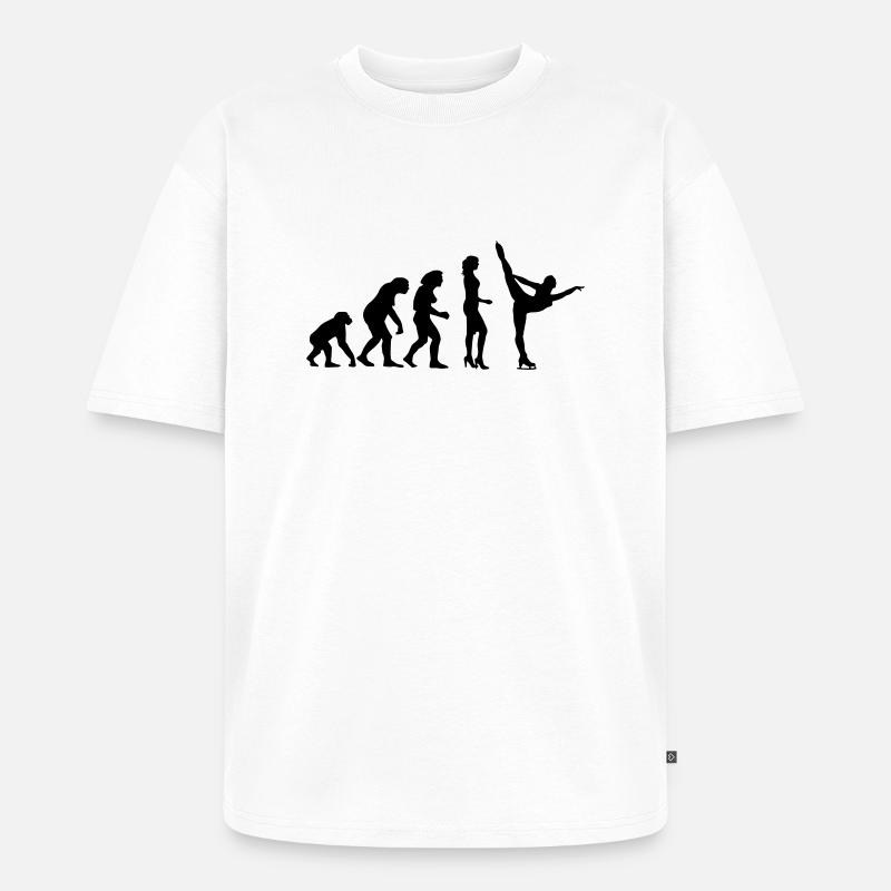 evolution_eiskunst_c_1c - T-shirt Premium bio oversize Unisexe - blanc