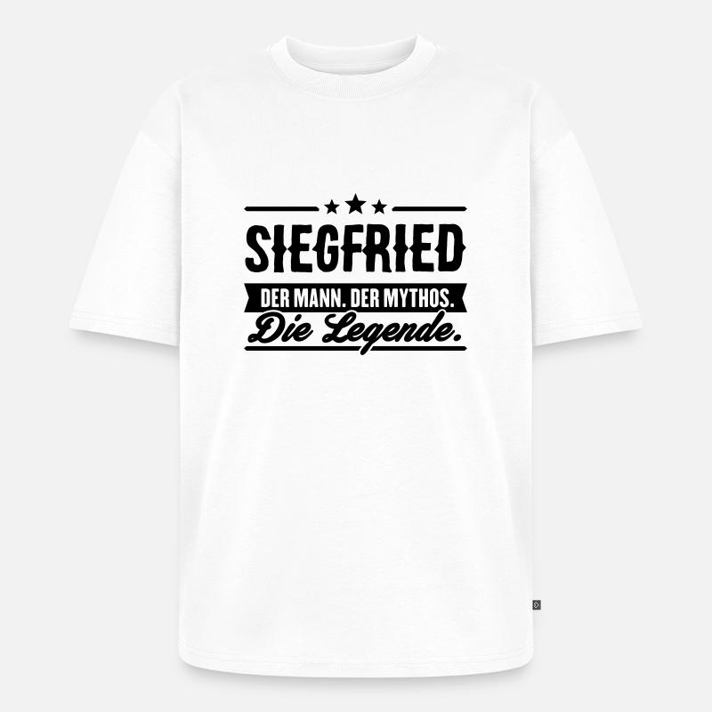 Mann Mythos Legende Siegfried - Unisex Premium Oversized Bio T-Shirt - Weiß