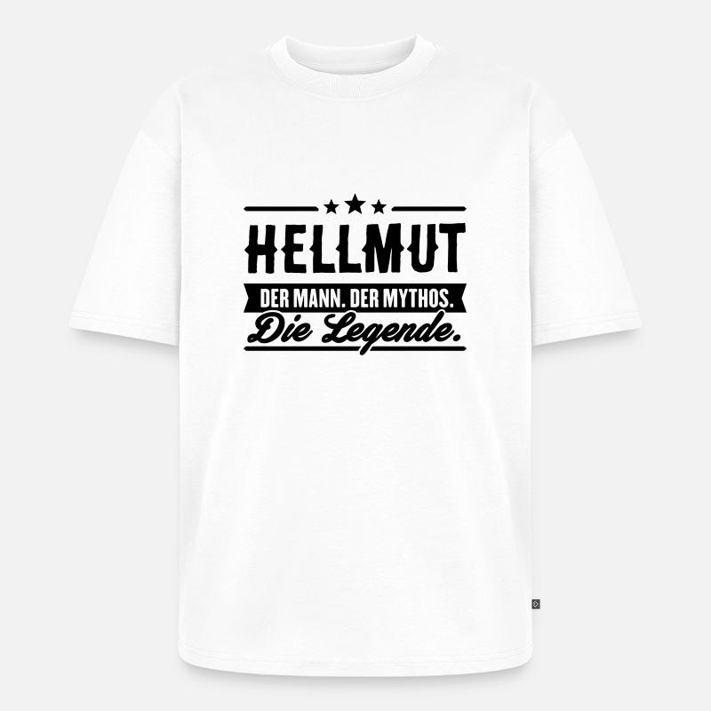 Mann Mythos Legende Hellmut - Unisex Premium Oversized Bio T-Shirt - Weiß
