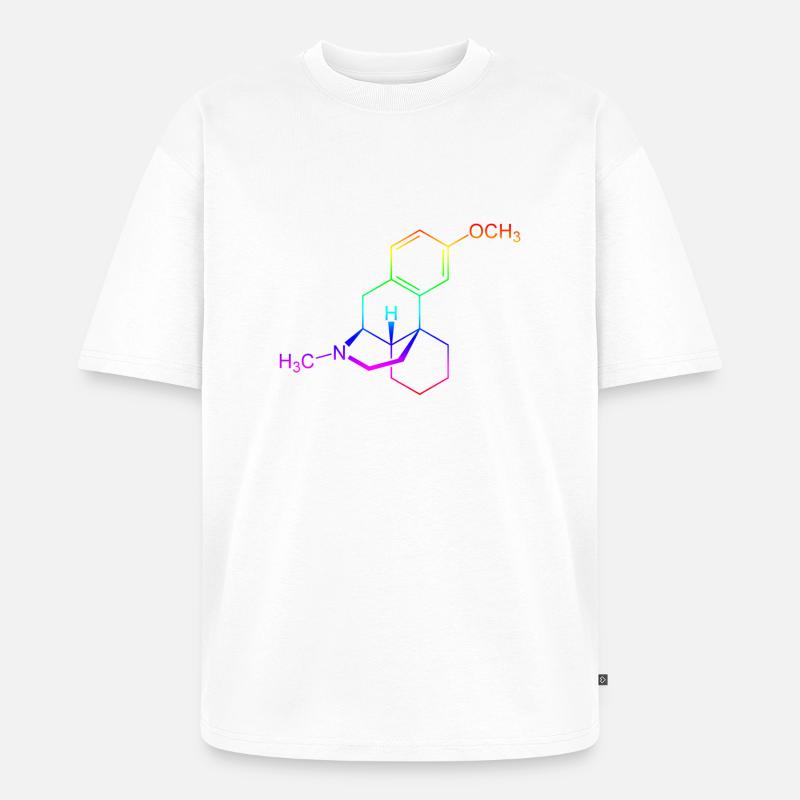 Dextromethorphan DXM Strukturformel - Unisex Premium Oversized Bio T-Shirt - Weiß