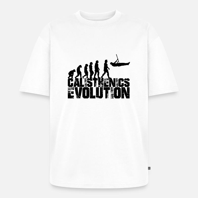 calisthenics evolution - Unisex Premium Oversized Bio T-Shirt - Weiß