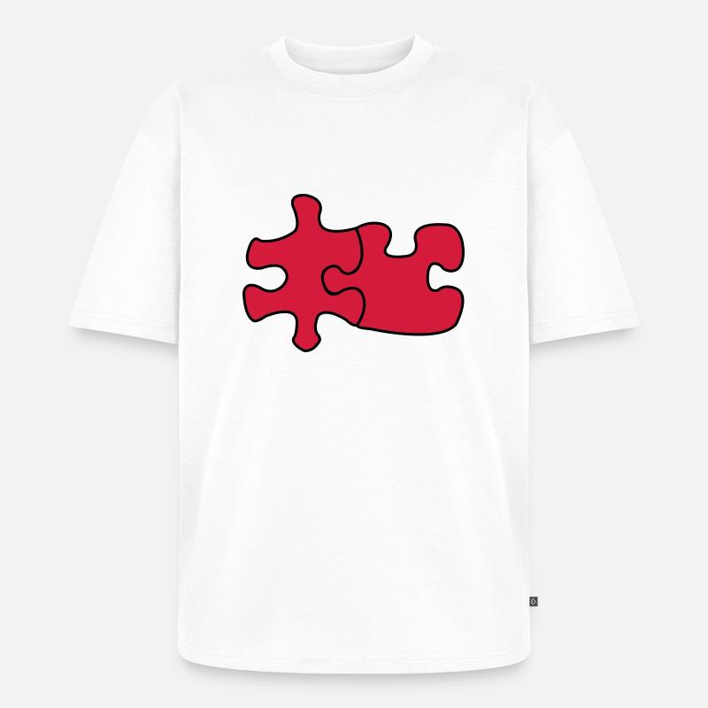 puzzle1 - Unisex Premium Oversized Bio T-Shirt - Weiß