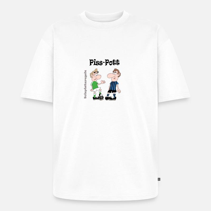 Piss-Pott - Unisex Premium Oversized Bio T-Shirt - Weiß