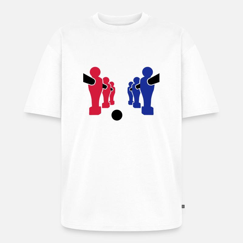 Tischkicker - Unisex Premium Oversized Bio T-Shirt - Weiß