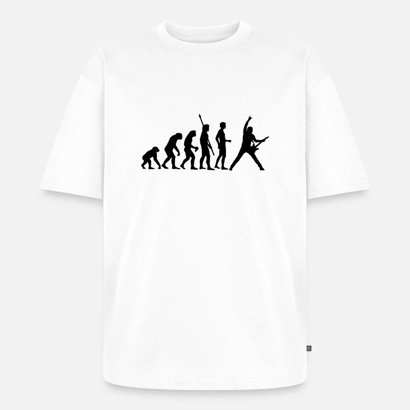 evolution_guitar_b - Unisex Premium Oversized Bio T-Shirt - Weiß
