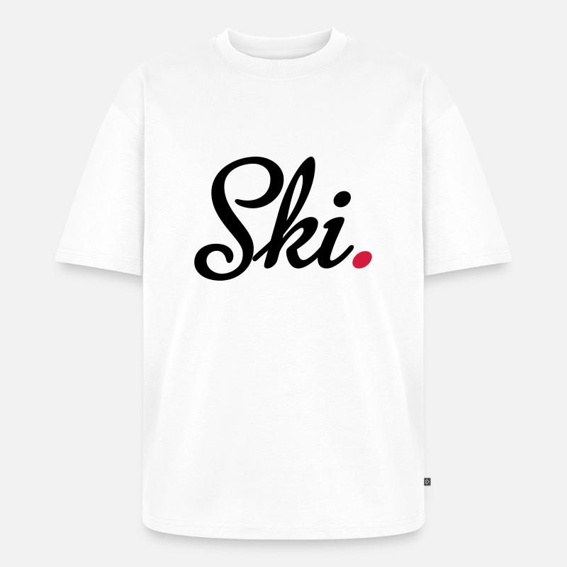 ski - Unisex Premium Oversized Bio T-Shirt - Weiß