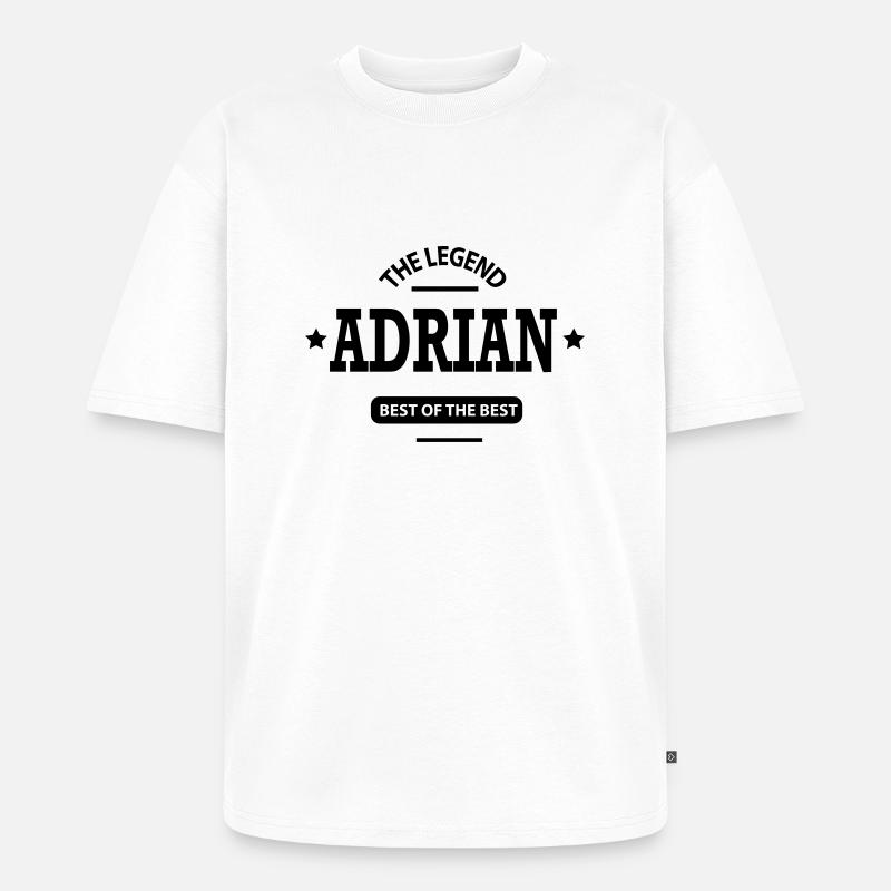 adrian - Unisex Premium Oversized Bio T-Shirt - Weiß
