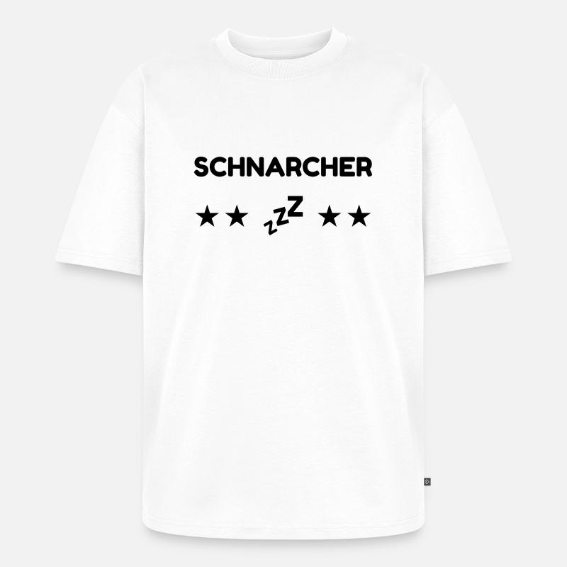 Schnarchen / Schnarcher / Schlaf / Schnarcherin - Unisex Premium Oversized Bio T-Shirt - Weiß