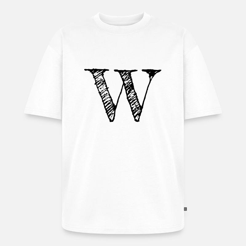 W - Unisex Premium Oversized Bio T-Shirt - Weiß