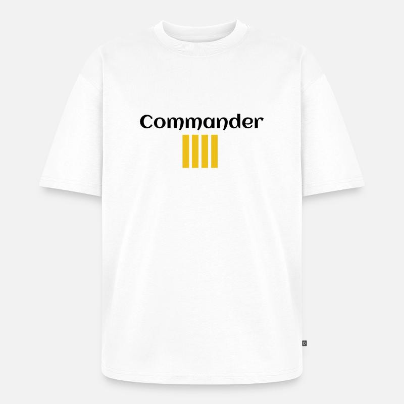 Commander - Unisex Premium Oversized Bio T-Shirt - Weiß
