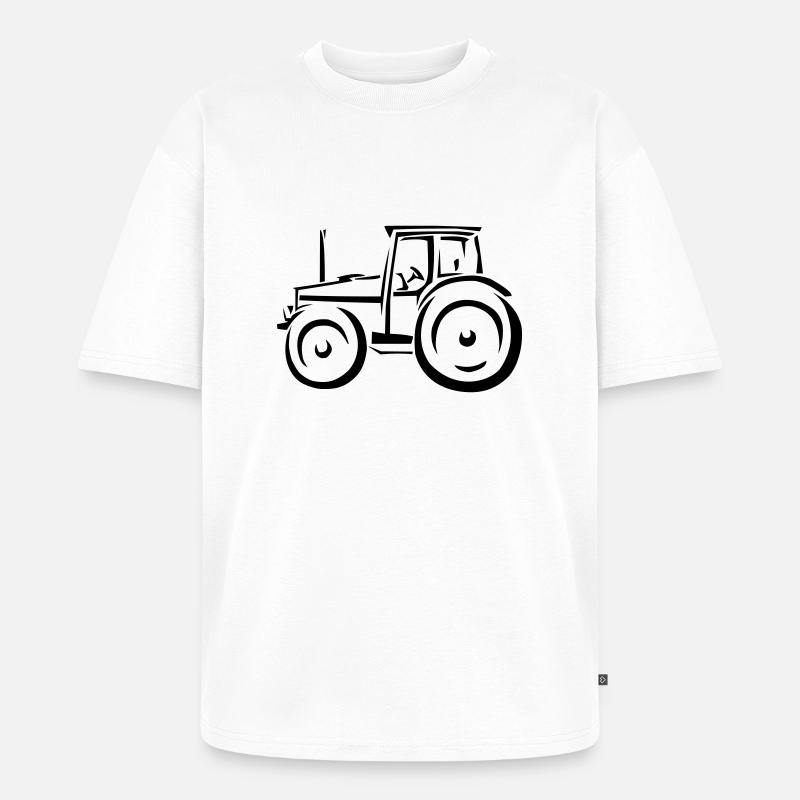 Traktor - Unisex Premium Oversized Bio T-Shirt - Weiß