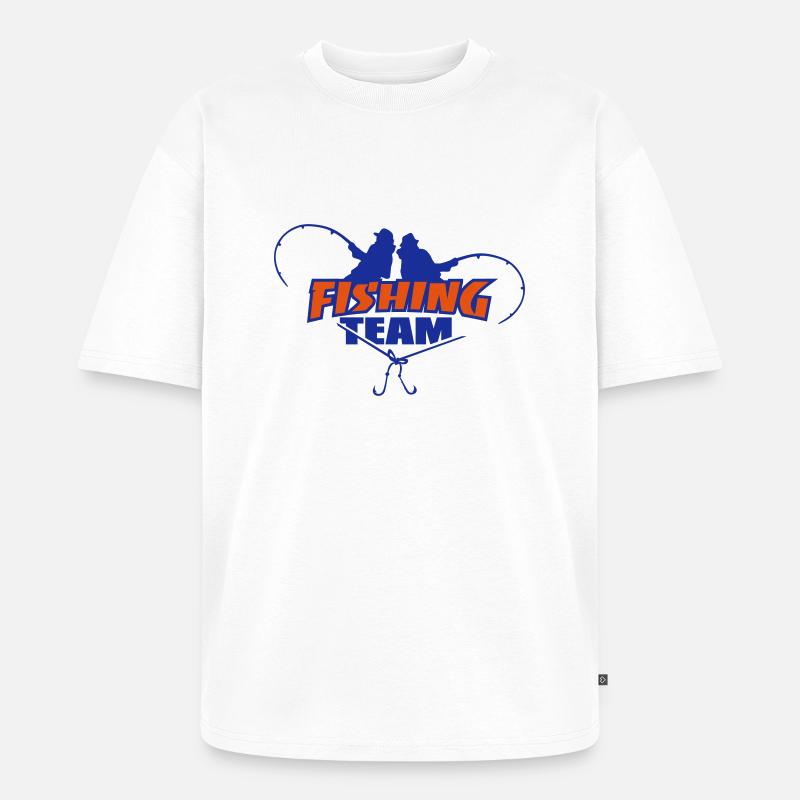 fishing_team2_2c - Unisex Premium Oversized Bio T-Shirt - Weiß