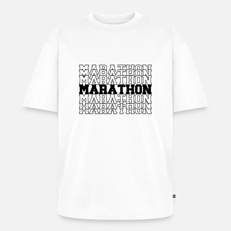Marathon - Unisex Premium Oversized Bio T-Shirt - Weiß