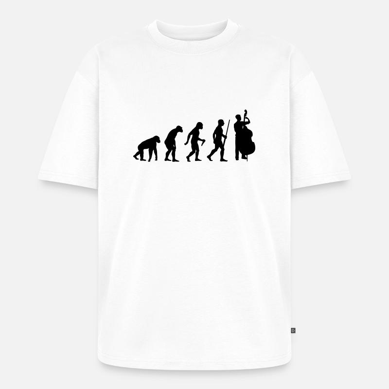 Contrabass Evolution - Unisex Premium Oversized Bio T-Shirt - Weiß