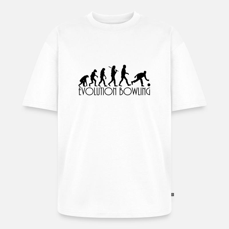 evolution Bowling - Unisex Premium Oversized Bio T-Shirt - Weiß