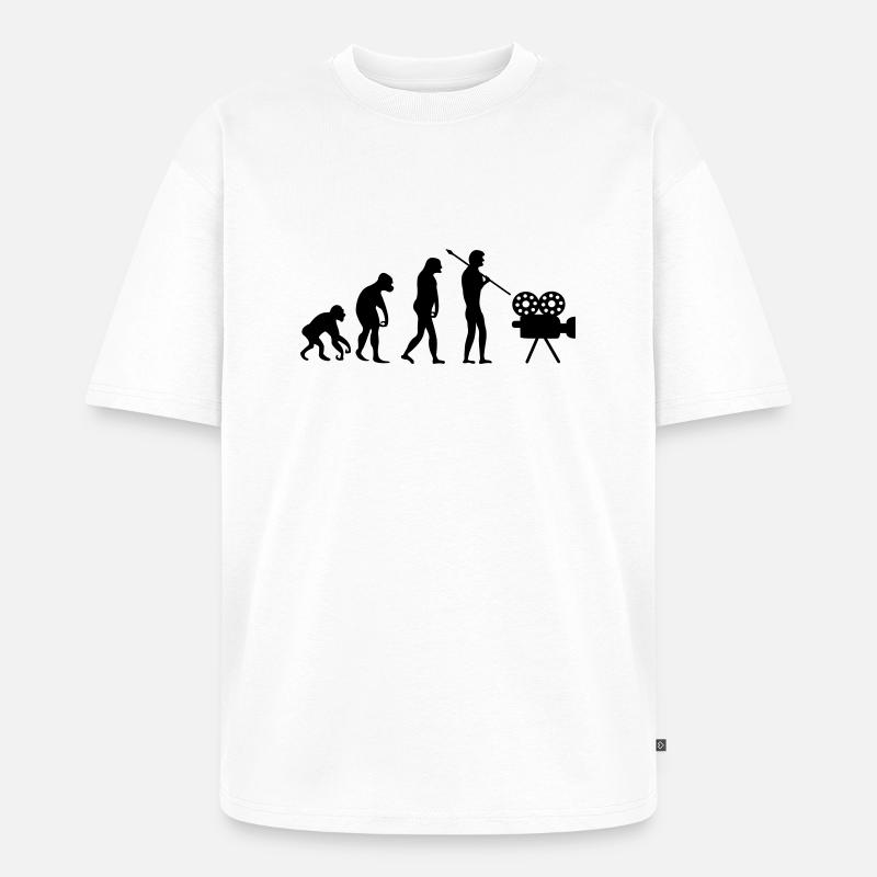 movie_evolution - Unisex Premium Oversized Bio T-Shirt - Weiß
