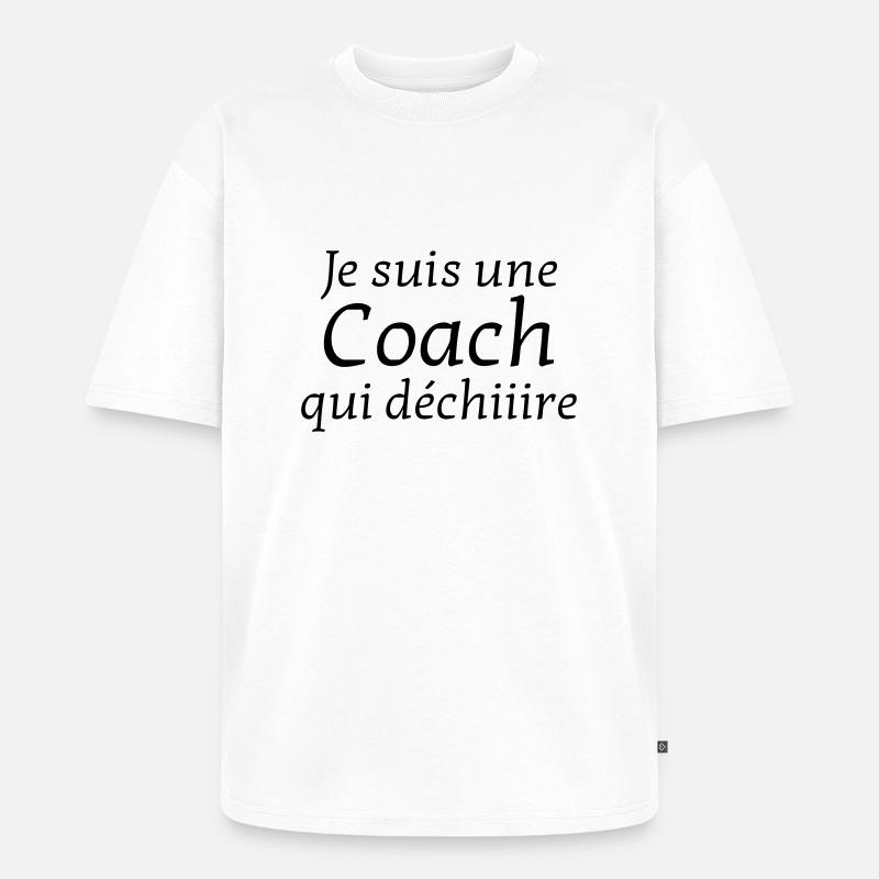 Coach / Coaching / Trainer / Sport - Unisex Premium Oversized Bio T-Shirt - Weiß
