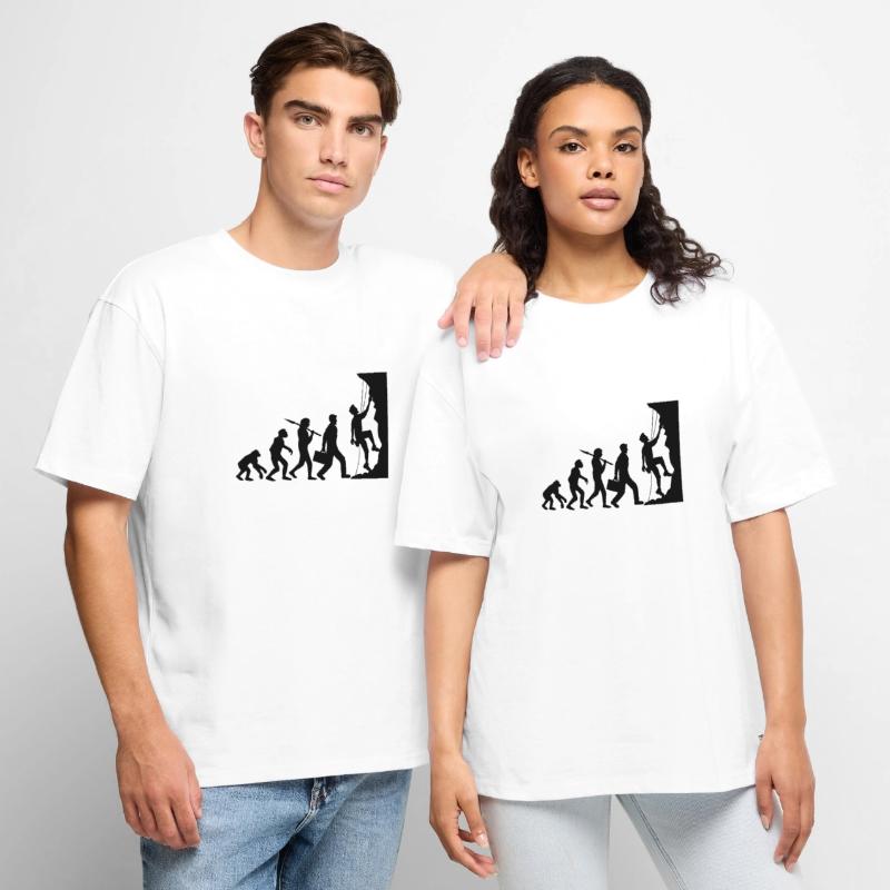 évolution évolution née raide paroi monte T-shirt Premium bio oversize Unisexe