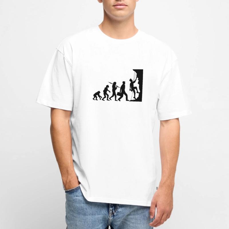 évolution évolution née raide paroi monte T-shirt Premium bio oversize Unisexe