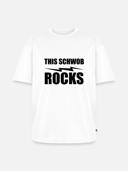 this schwob rocks - Unisex Premium Oversized Bio T-Shirt - Weiß