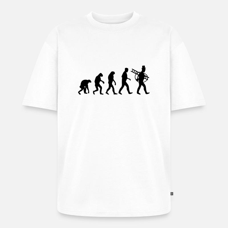 chimney sweeper evolution - T-shirt Premium bio oversize Unisexe - blanc