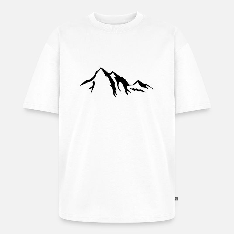 mountains_01 - Unisex Premium Oversized Bio T-Shirt - Weiß
