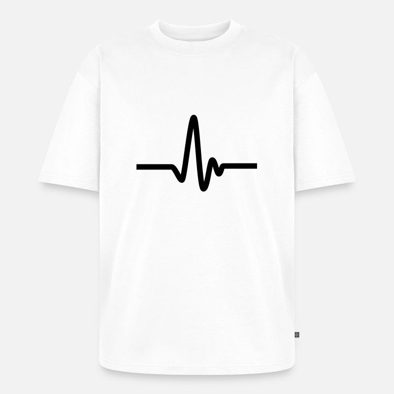 pulse - Unisex Premium Oversized Bio T-Shirt - Weiß