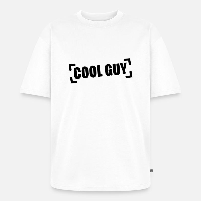 cool_guy_stamp_a1 - Unisex Premium Oversized Bio T-Shirt - Weiß
