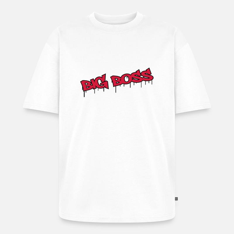 Big Boss - Unisex Premium Oversized Bio T-Shirt - Weiß