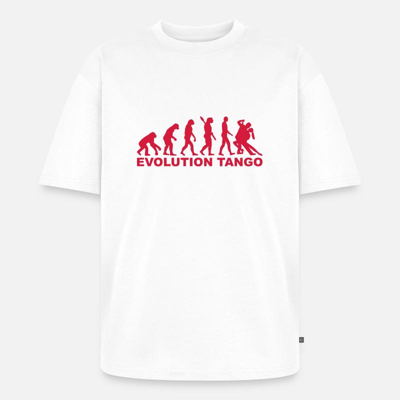 Evolution Tango - Unisex Premium Oversized Organic T-Shirt - white