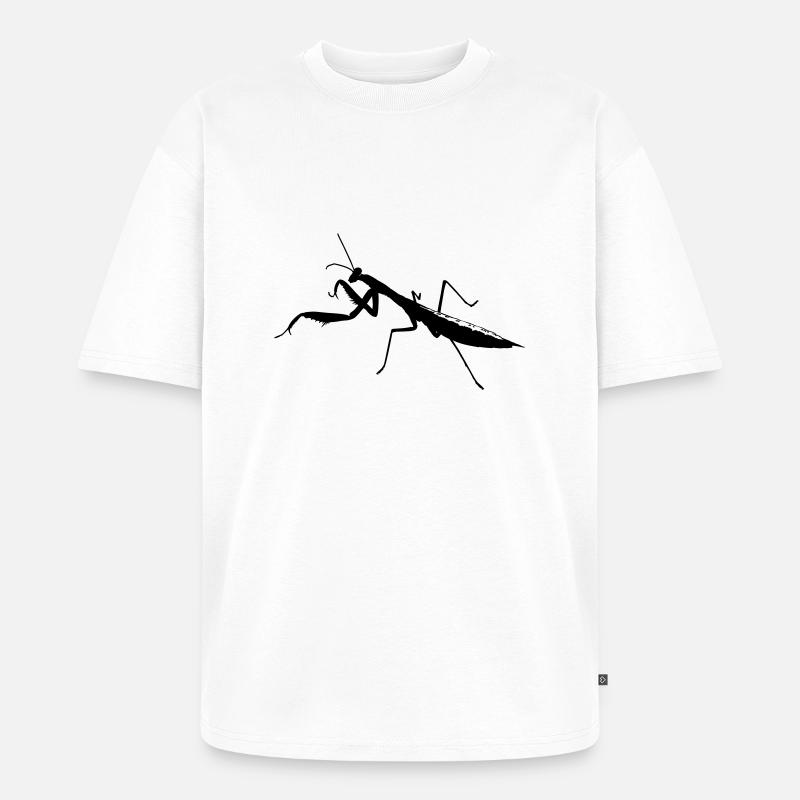 Gottesanbeterin - Unisex Premium Oversized Bio T-Shirt - Weiß