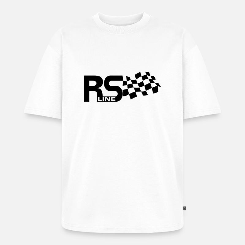 RS Line Flag Auto Union - Unisex Premium Oversized Bio T-Shirt - Weiß