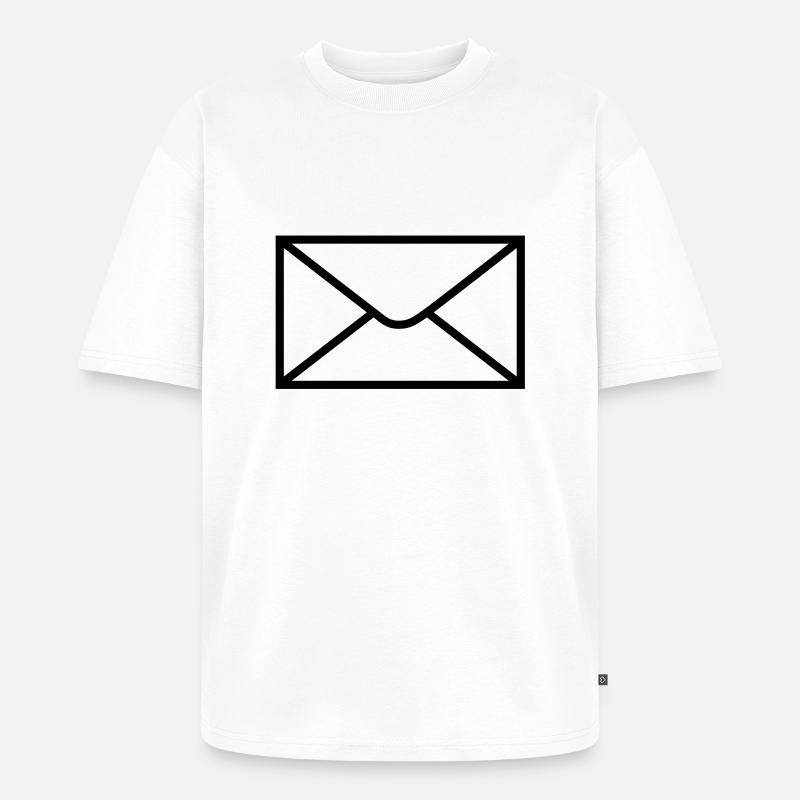 mail_post__f1 - Unisex Premium Oversized Bio T-Shirt - Weiß