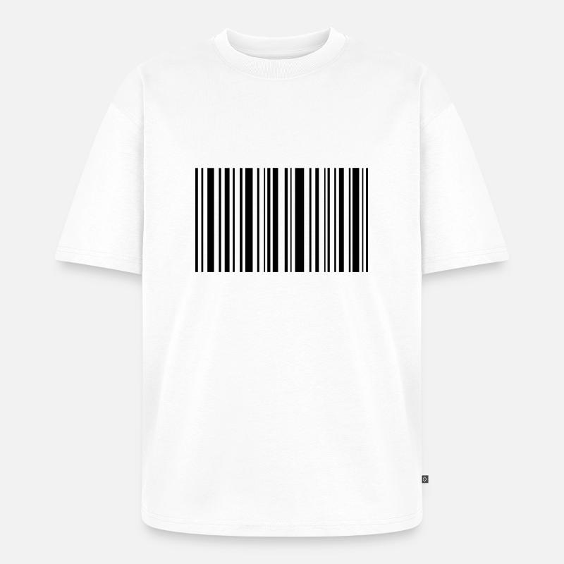 Blanko Barcode - Unisex Premium Oversized Bio T-Shirt - Weiß