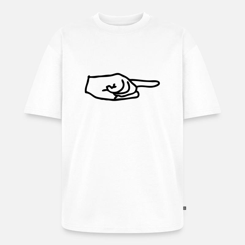 pfeil - Unisex Premium Oversized Bio T-Shirt - Weiß