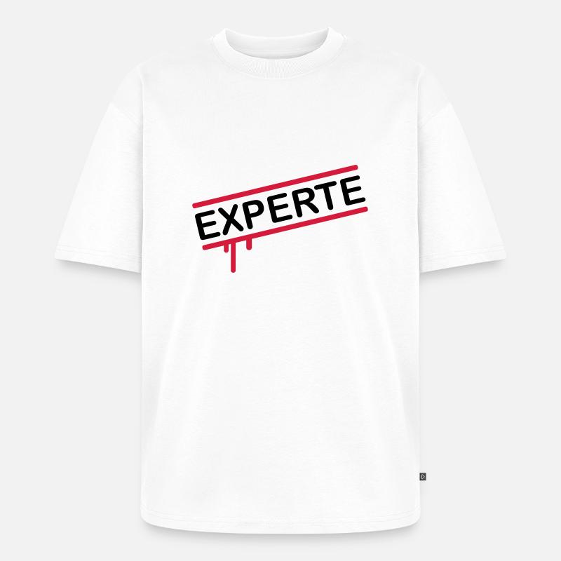 experte_1_f2 - Unisex Premium Oversized Bio T-Shirt - Weiß