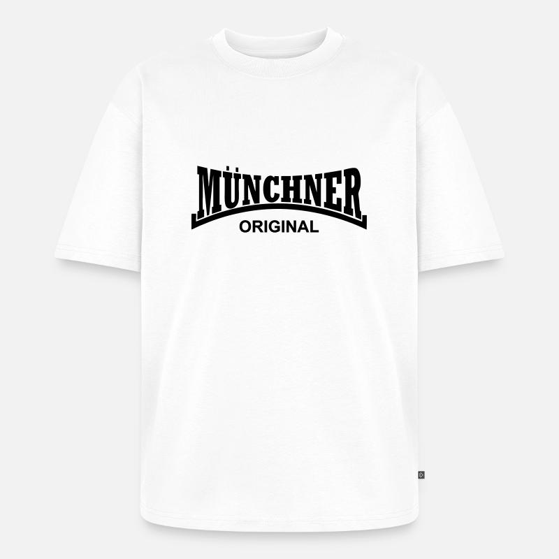Münchner Original - Unisex Premium Oversized Bio T-Shirt - Weiß