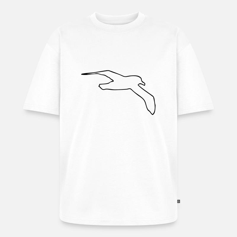 Möwe - Unisex Premium Oversized Bio T-Shirt - Weiß