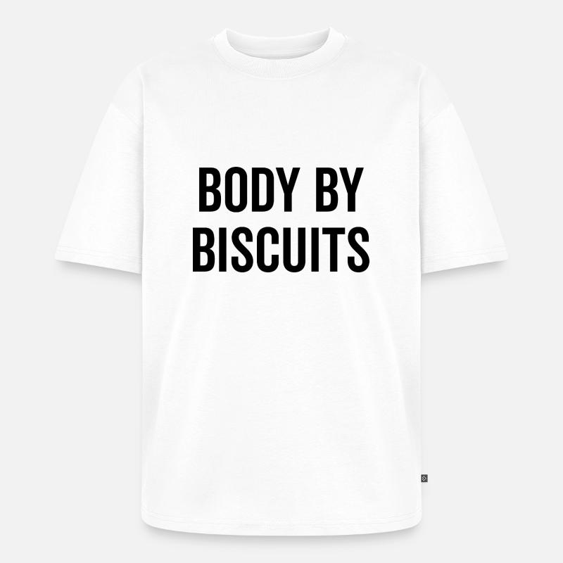 Körper von Biscuits - Unisex Premium Oversized Bio T-Shirt - Weiß