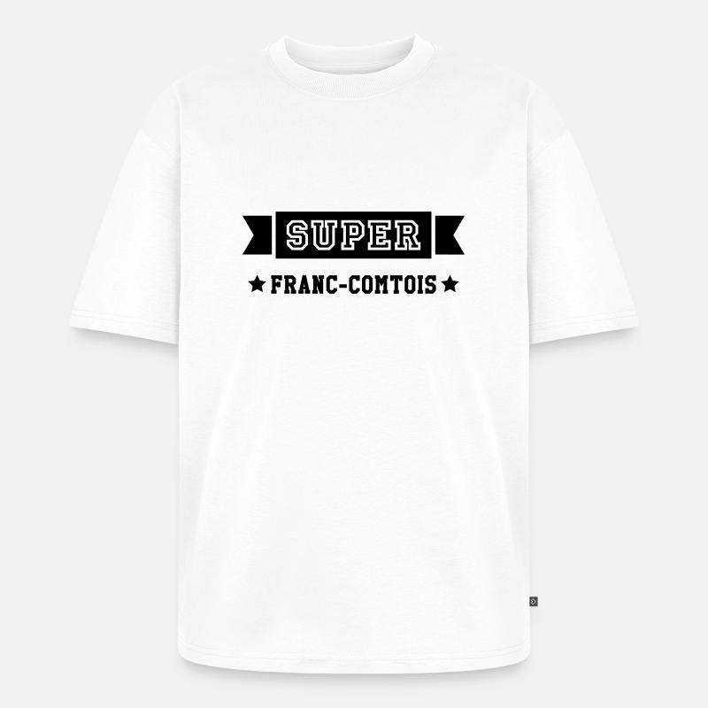 Franche-comté / Franc-Comtois / Franc-Comtoise - T-shirt Premium bio oversize Unisexe - blanc