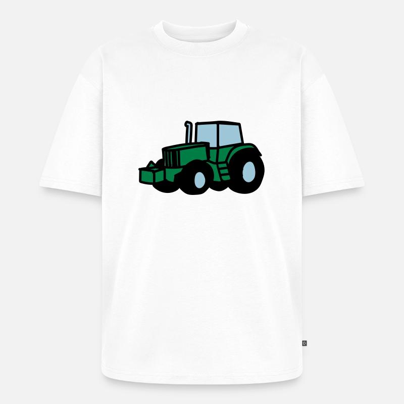 Traktor - Unisex Premium Oversized Bio T-Shirt - Weiß